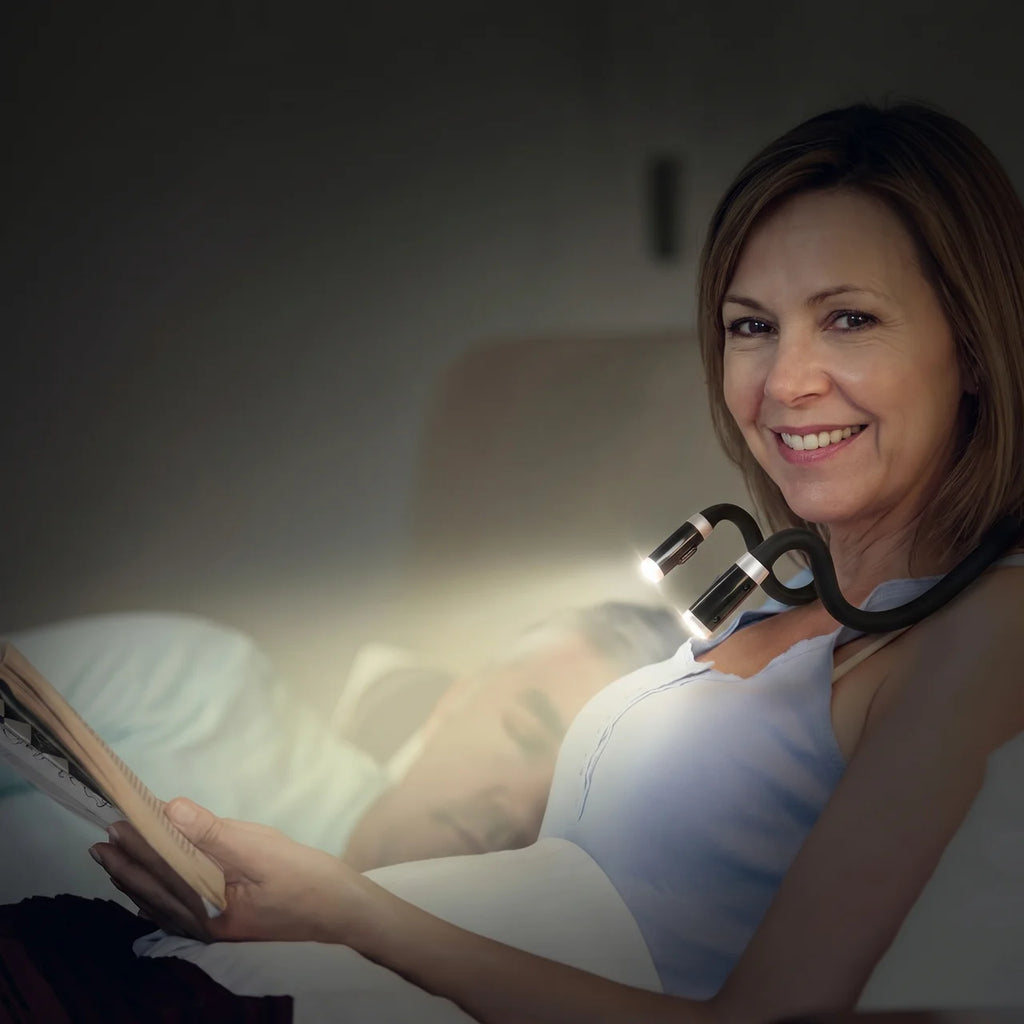 Hands-Free LED Reading Light — Flexible Neck Lamp