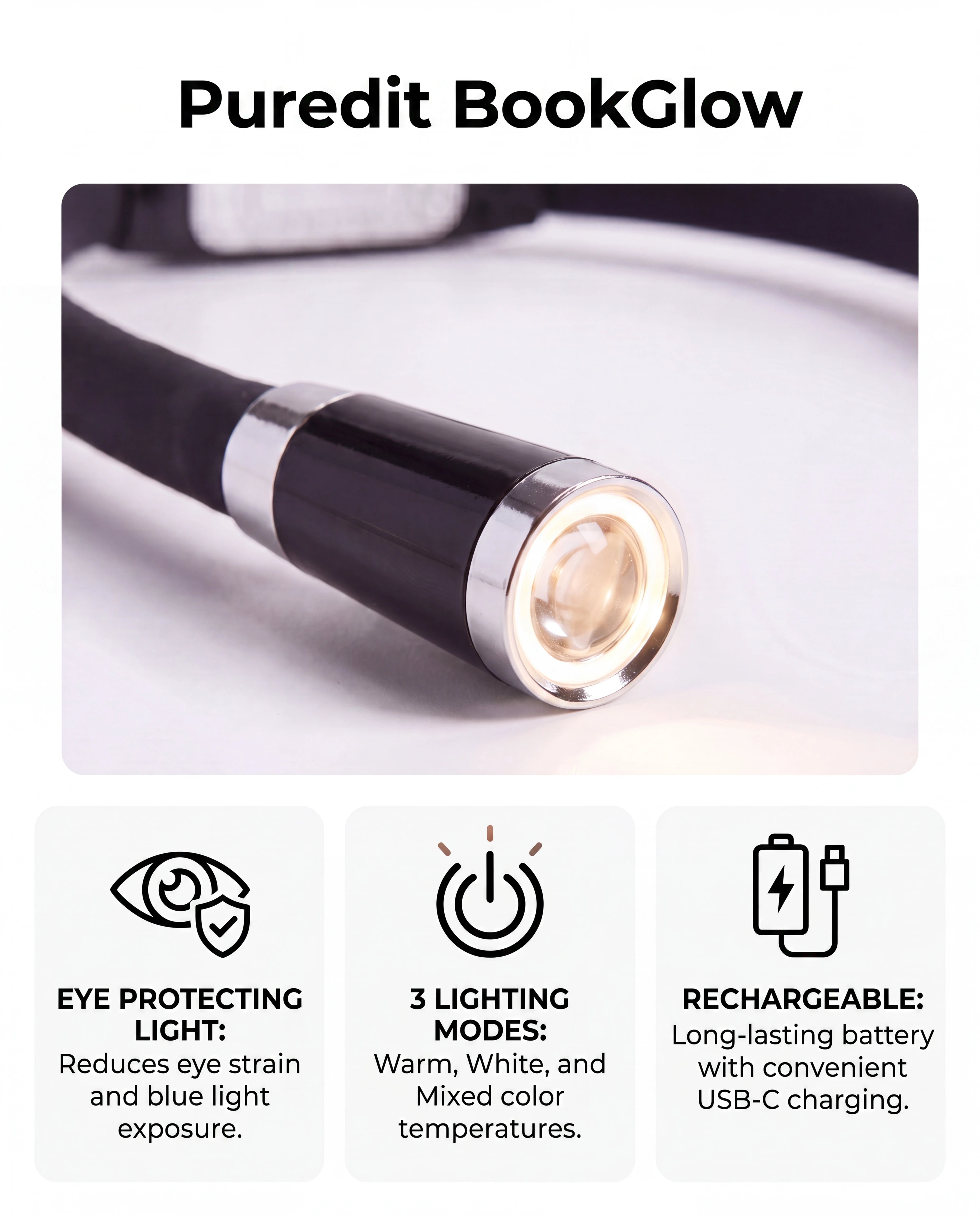 Puredit BookGlow — Protect Your Eyes